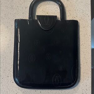 Cartier patent leather bag